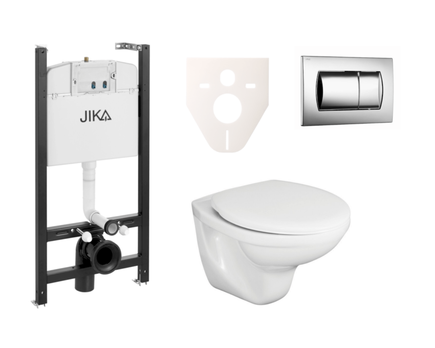 Cenově zvýhodněný závěsný WC set Jika do lehkých stěn / předstěnová montáž+ WC Fayans Neo SIKOJSJ2