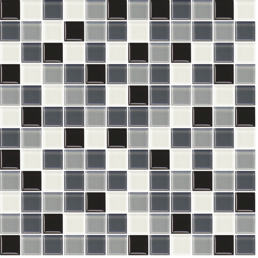 Skleněná mozaika Premium Mosaic šedá 30x30 cm lesk MOS25MIX2