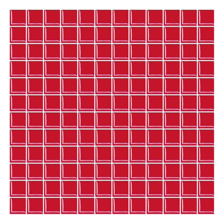 Skleněná mozaika Premium Mosaic červená 30x30 cm lesk MOS25RE