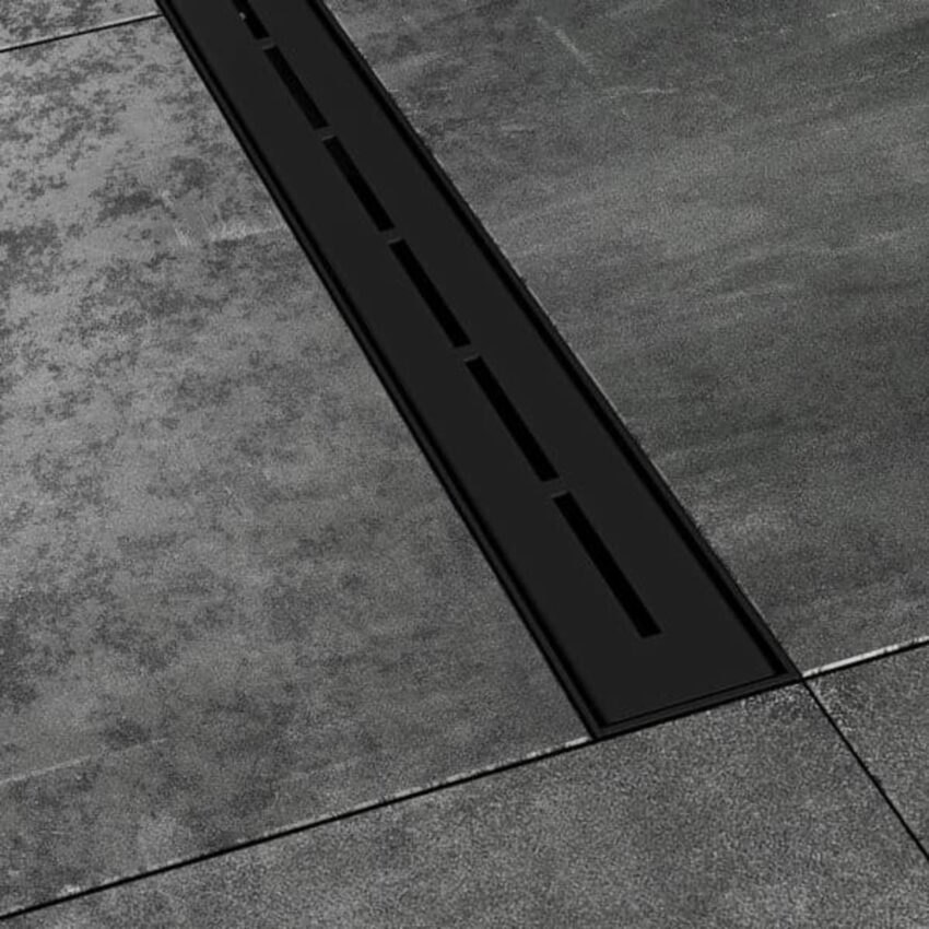 Podlahová vpust Ravak Runway 82 cm černá nerez X01751