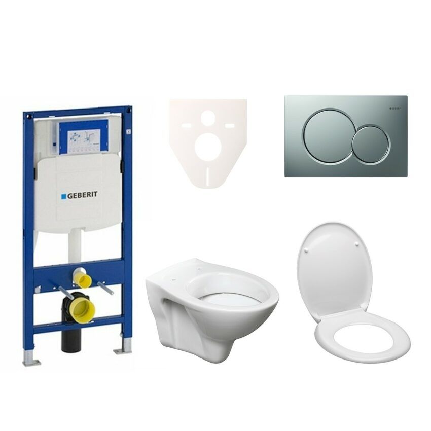 Cenově zvýhodněný závěsný WC set Geberit do lehkých stěn / předstěnová montáž+ WC S-Line S-line Pro 111.300.00.5ND3