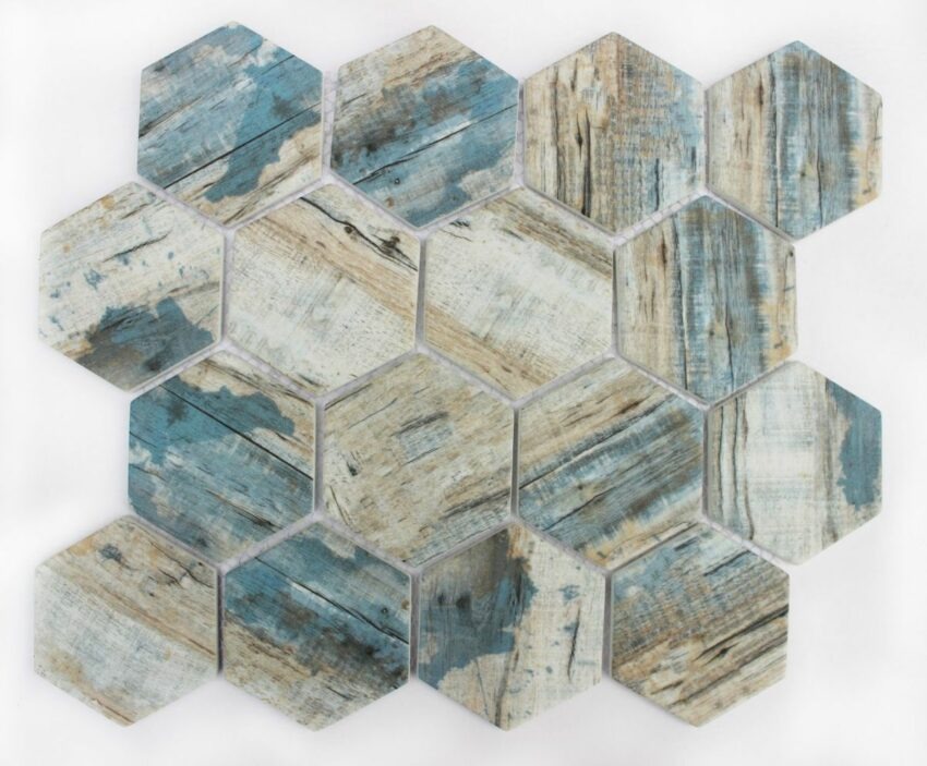 Skleněná mozaika Premium Mosaic blue 26x30 cm mat MOSV84HBL