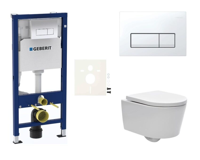 Cenově zvýhodněný závěsný WC set Geberit do lehkých stěn / předstěnová montáž+ WC SAT Brevis SIKOGESBRED50