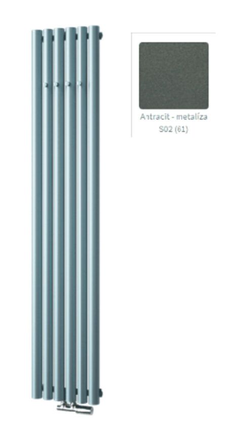 Radiátor ISAN AKROS 180x35cm s háčky antracit DAKH18000350A