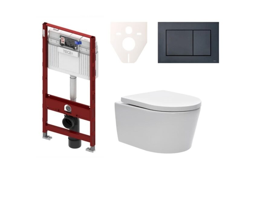 Cenově zvýhodněný závěsný WC set TECE do lehkých stěn / předstěnová montáž+ WC SAT Brevis SIKOTS3W4
