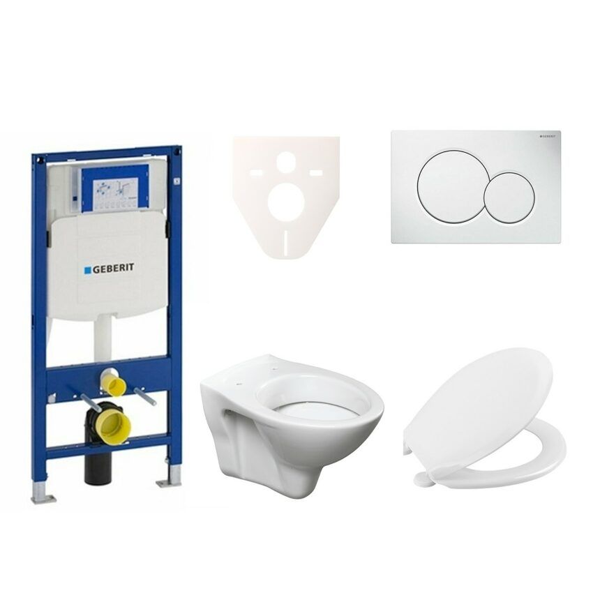 Cenově zvýhodněný závěsný WC set Geberit do lehkých stěn / předstěnová montáž+ WC S-Line S-line Pro 111.300.00.5NR1