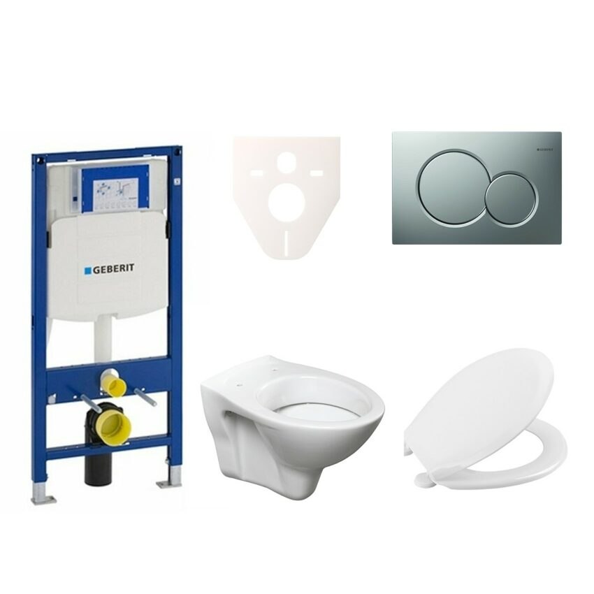 Cenově zvýhodněný závěsný WC set Geberit do lehkých stěn / předstěnová montáž+ WC S-Line S-line Pro 111.300.00.5NR3