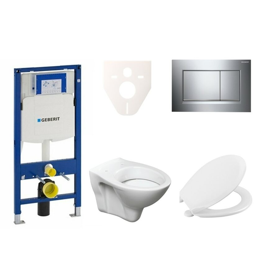 Cenově zvýhodněný závěsný WC set Geberit do lehkých stěn / předstěnová montáž+ WC S-Line S-line Pro 111.300.00.5NR6