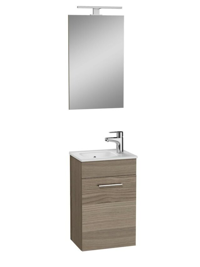 Koupelnová sestava s umyvadlem zrcadlem a osvětlením Vitra Mia 39x61x28 cm cordoba MIASET40C