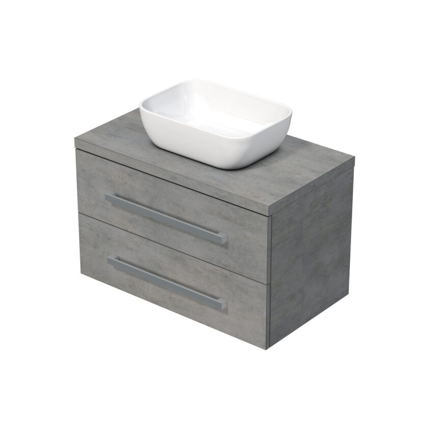 Koupelnová skříňka krycí deskou Naturel Cube Way 80x53x46 cm beton mat CUBE46803BE45