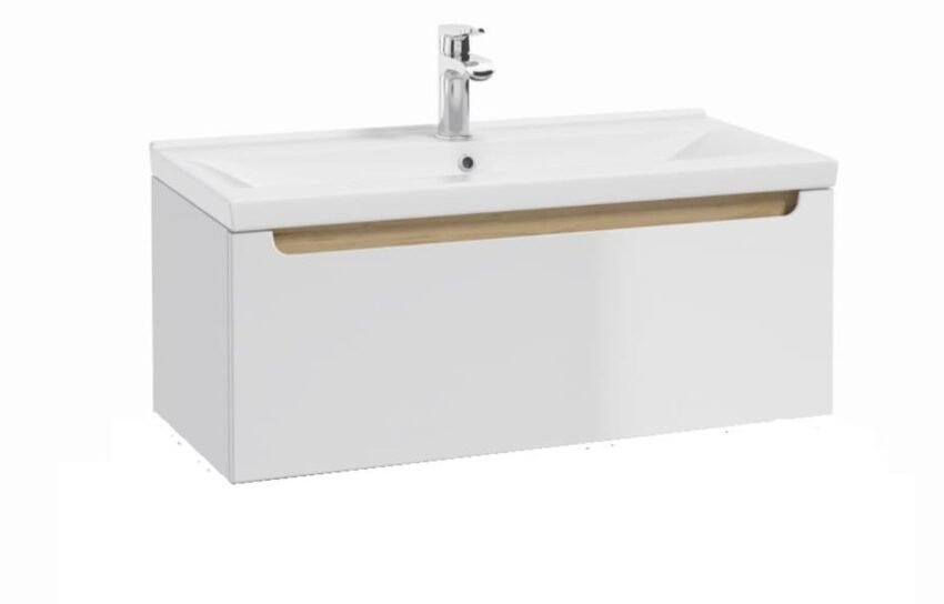 Koupelnová skříňka s umyvadlem Naturel Stilla 80x30x45 cm bílá STILLAD08005U3
